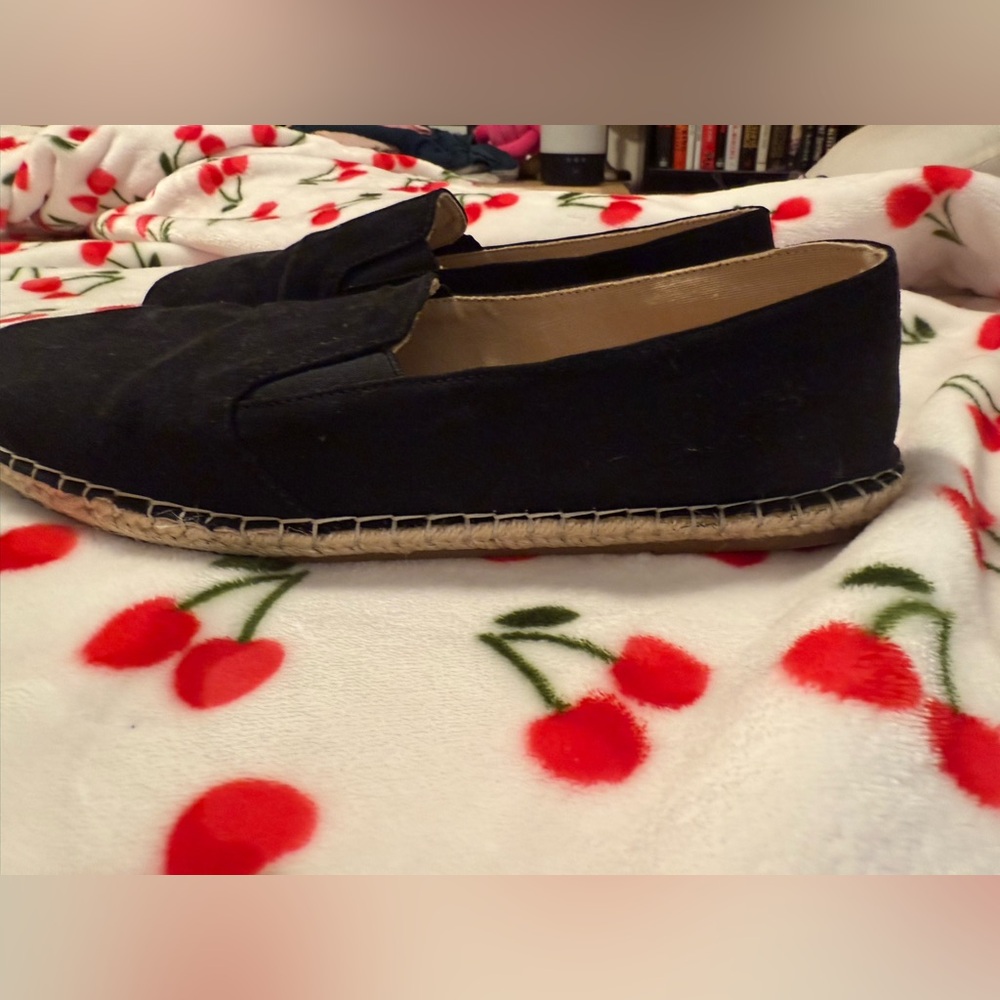 Black Espadrille Loafers for Women